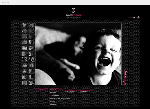 gina remonda homepage screenshot